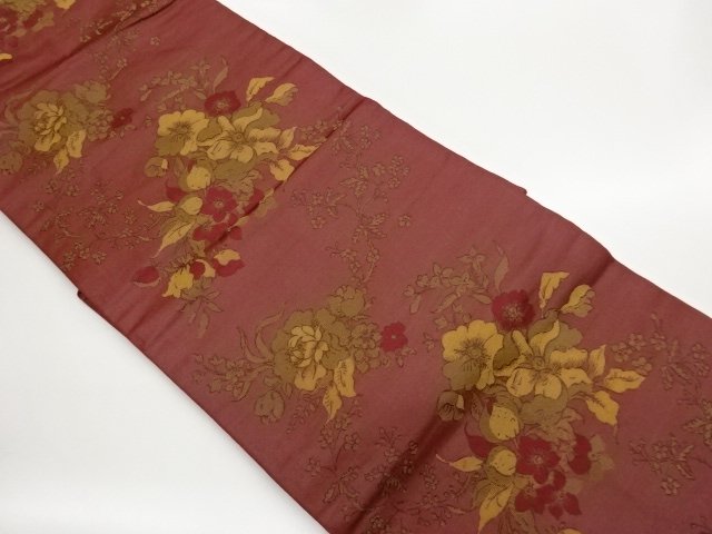 JAPANESE KIMONO / NAGOYA OBI / WOVEN WILD ROSE 